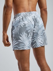 BOSS Grey Piranha Printed Swim Shorts - Image 3 of 5