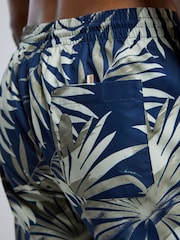BOSS Dark Blue Piranha Printed Swim Shorts - Image 5 of 5