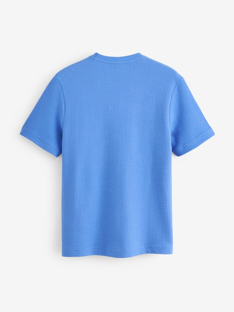 Azul - Camiseta HUGO Austin con logo de Tela waffle - Imagen 5 de 5 Azul - Camiseta HUGO Austin con logo de Tela waffle - Imagen 5 de 5