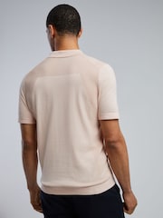 BOSS Pink Momentum Regular-Fit Logo Knitted Polo Shirt - Image 4 of 6