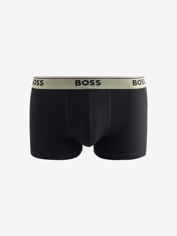 BOSS Black Power Logo Boxer Trunks 3 Pack - Image 2 of 5 BOSS Black Power Logo Boxer Trunks 3 Pack - Image 2 of 5