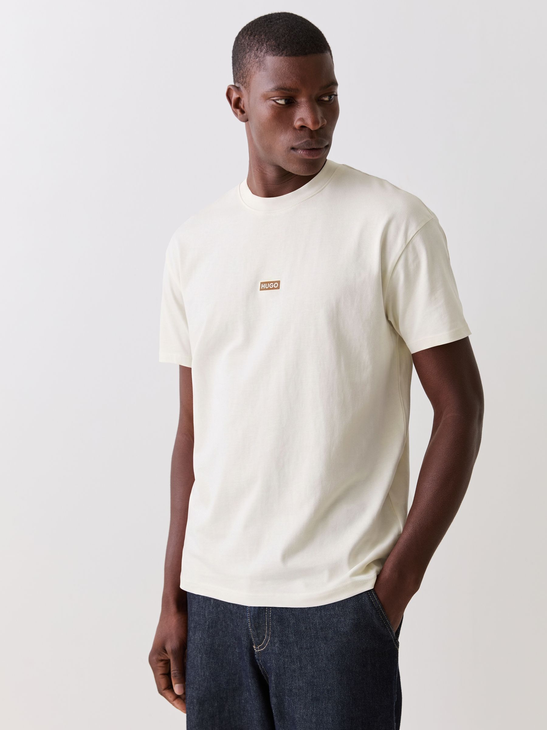 Buy HUGO White Nalono Relaxed Fit Graphic Logo T-Shirt from Next USA