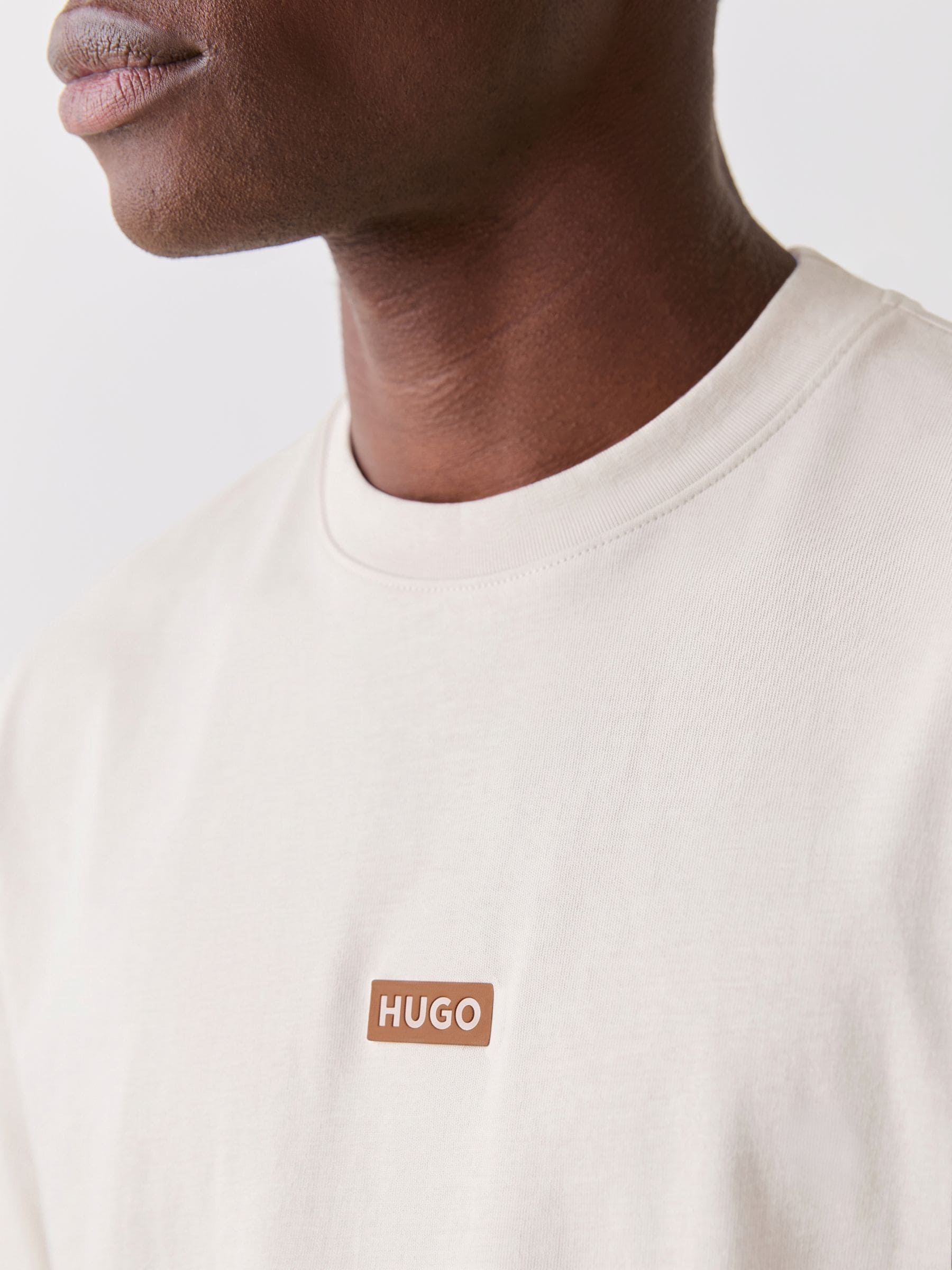 Buy HUGO White Nalono Relaxed Fit Graphic Logo T-Shirt from Next USA
