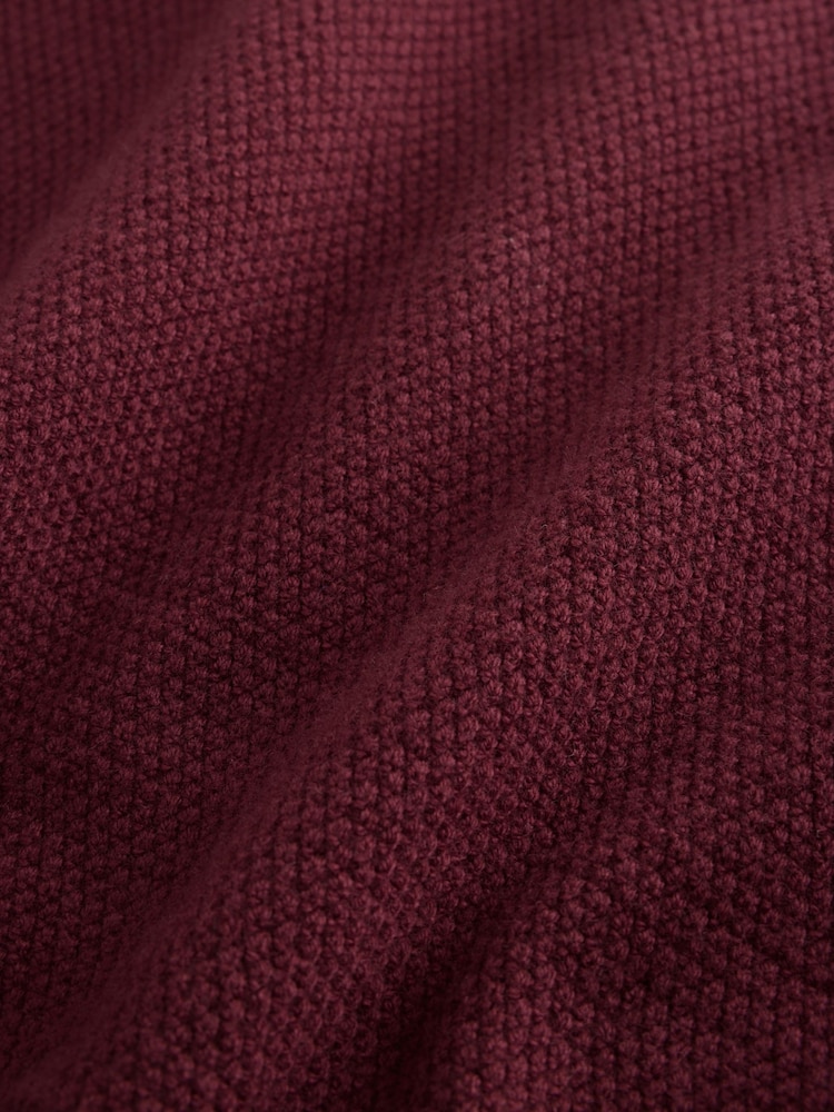 Plum Purple Long Sleeve Quarter Zip Knitted Jumper (3-16yrs) - Image 5 of 5 Plum Purple Long Sleeve Quarter Zip Knitted Jumper (3-16yrs) - Image 5 of 5