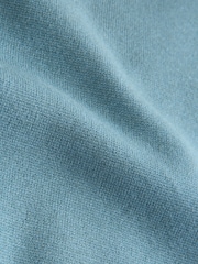 Blue Knitted Button Neck Polo Shirt (3-16yrs) - Image 4 of 4