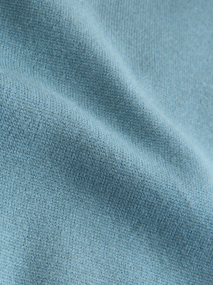 Blue Knitted Button Neck Polo Shirt (3-16yrs) - Image 4 of 4 Blue Knitted Button Neck Polo Shirt (3-16yrs) - Image 4 of 4