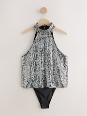 シルバー　スパンコール - Halter Neck Bodysuit - 画像 5 / 7