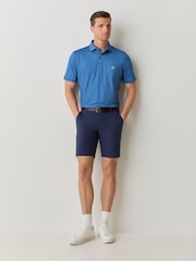 Peter Millar Blue Negroni Performance Sean Self Collar Jersey Polo Shirt - Image 2 of 6