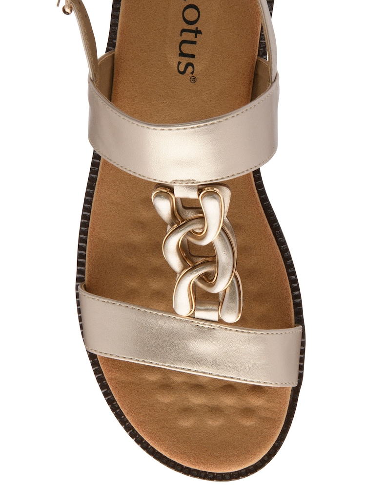 Lotus Gold Casual Wedge Sandals - Image 4 of 4 Lotus Gold Casual Wedge Sandals - Image 4 of 4