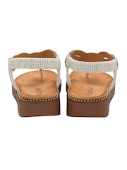 Lotus White Toe Thong Sandals - Image 3 of 4