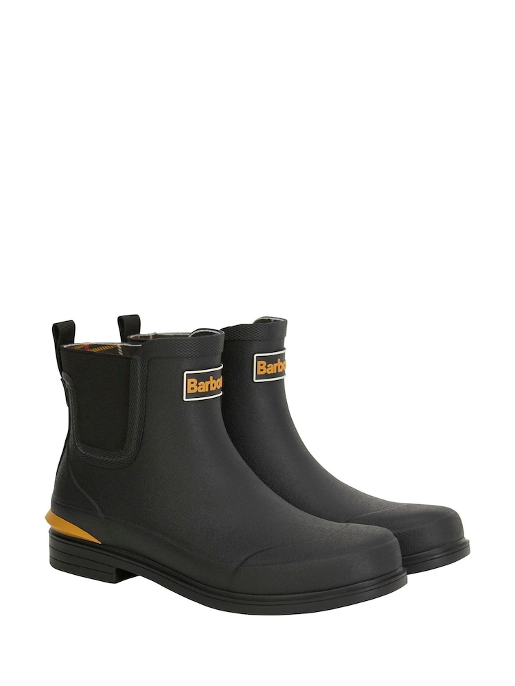 Barbour® Black Abbeyfield Packable Ankle Wellington Boots - Image 3 of 3 Barbour® Black Abbeyfield Packable Ankle Wellington Boots - Image 3 of 3