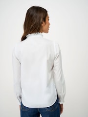 Crew Clothing White Relaxed Fit Cotton Poplin Shirt - Image 2 of 5