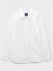 Crew Clothing White Relaxed Fit Cotton Poplin Shirt - Image 5 of 5