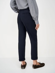 Crew Clothing Blue Garment-Washed Chino Trousers - Image 2 of 5