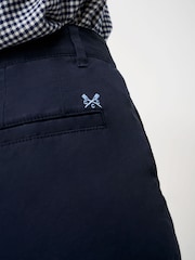 Crew Clothing Blue Garment-Washed Chino Trousers - Image 4 of 5