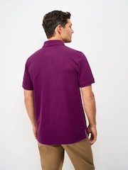 Crew Clothing Purple Classic Cotton Piqué Polo Shirt - Image 2 of 5