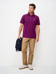 Crew Clothing Purple Classic Cotton Piqué Polo Shirt - Image 3 of 5