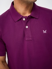 Crew Clothing Purple Classic Cotton Piqué Polo Shirt - Image 4 of 5