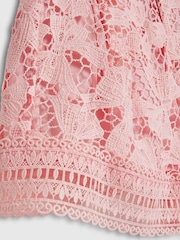 River Island Pink Lace Blouse and Shorts Set - Image 3 of 4