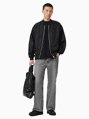 AllSaints Black Ground Underground Oversized Cotton Crew Neck T-Shirt - Image 5 of 9