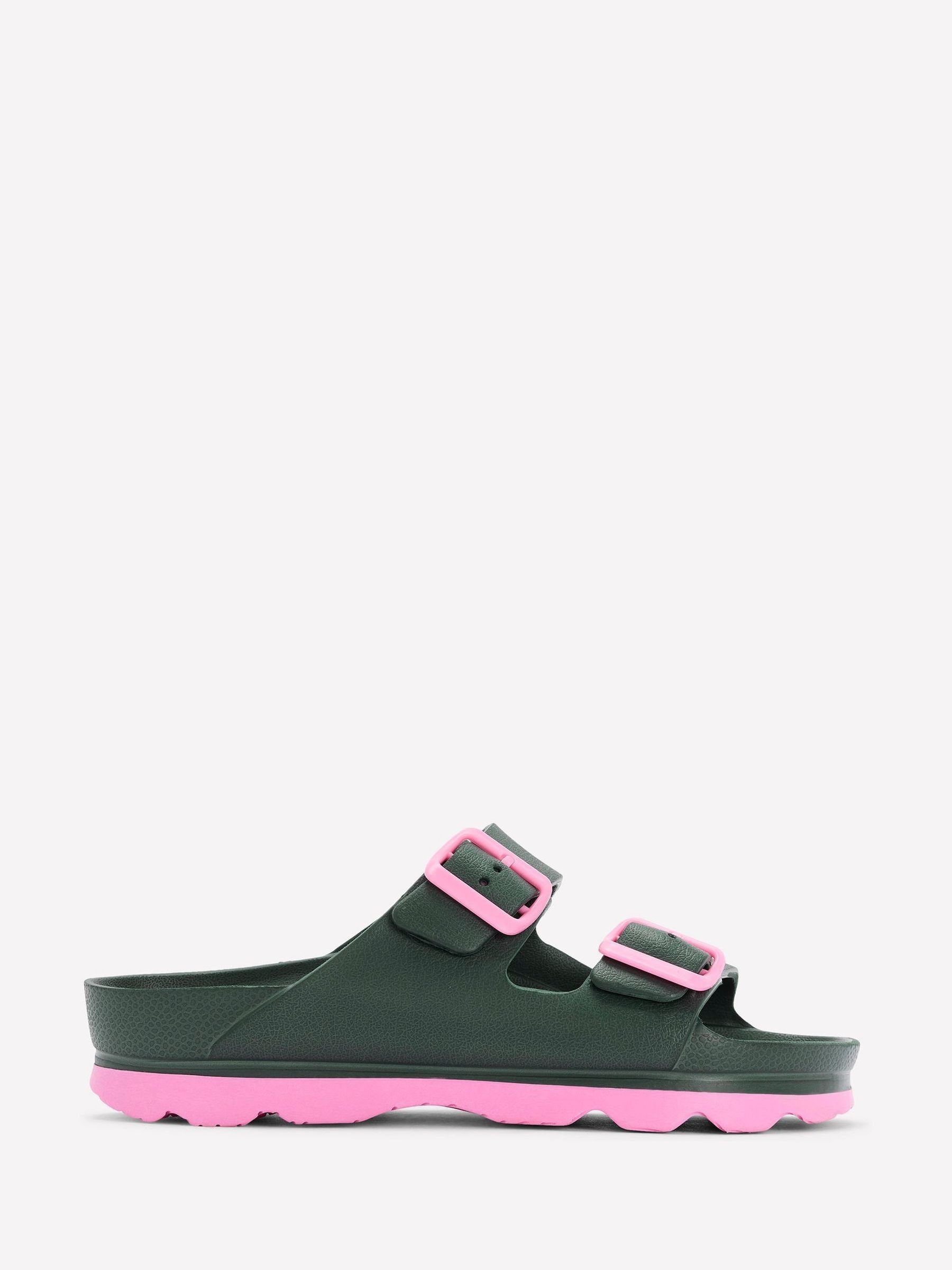 Buy Boden Green Lyla Double Buckle Sliders from Next USA