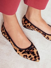 Boden Brown Point Flexi Sole Flats - Image 1 of 5