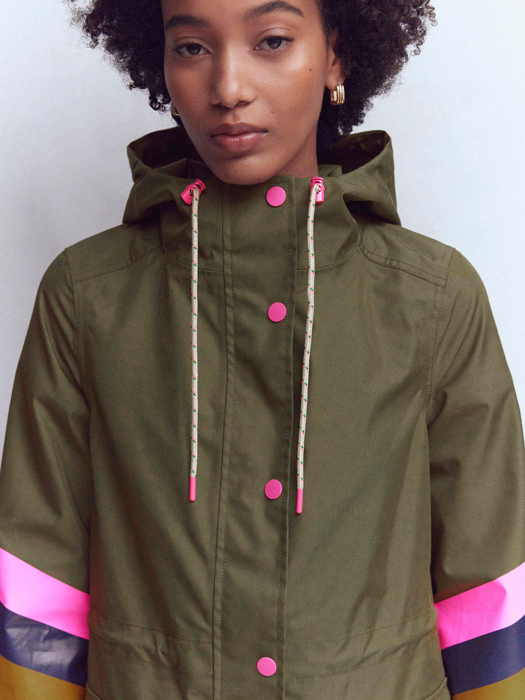 Buy Boden Green Striped Longline Trench Coat from Next USA