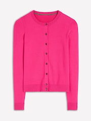 Boden Pink Emilia Cotton Crew Neck Cardigan - Image 6 of 6