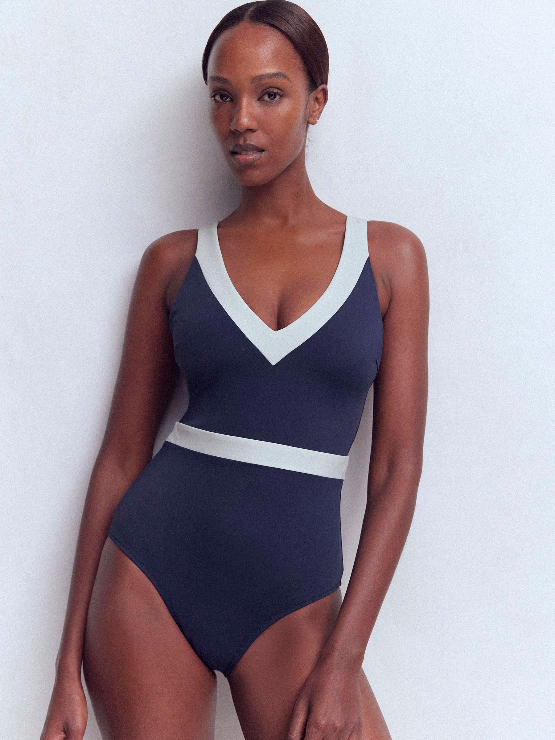 Buy Boden Blue Campania Cross-Back Swimsuit from Next USA