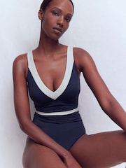 Boden Blue Campania Cross-Back Swimsuit - Image 3 of 7