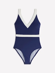 Boden Blue Campania Cross-Back Swimsuit - Image 6 of 7