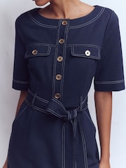 Boden Blue Bria Ponte Shift Dress - Image 2 of 4