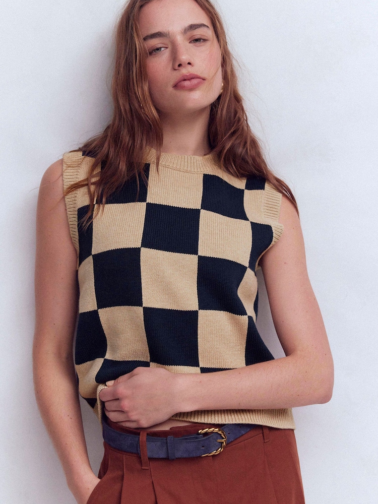 Boden Blue Lucy Cotton Tank - Image 1 of 6 Boden Blue Lucy Cotton Tank - Image 1 of 6