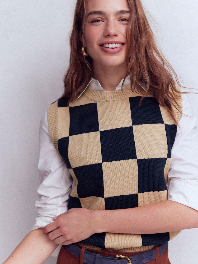 Boden Blue Lucy Cotton Tank - Image 2 of 6 Boden Blue Lucy Cotton Tank - Image 2 of 6