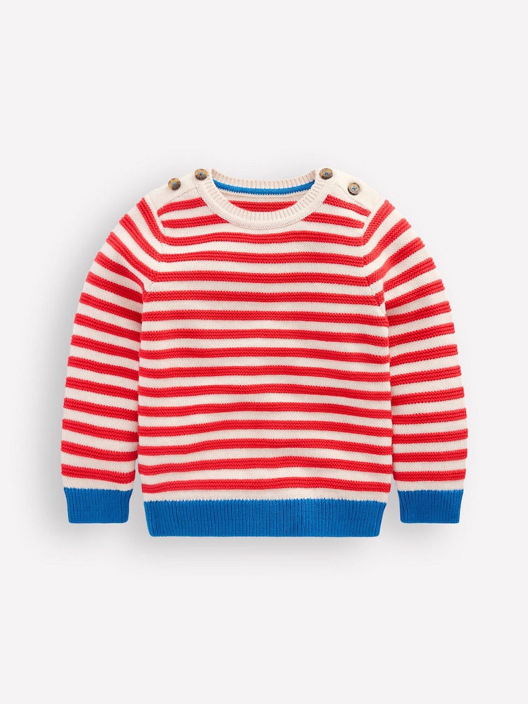 Boden Red Chunky Jumper - Image 1 of 3