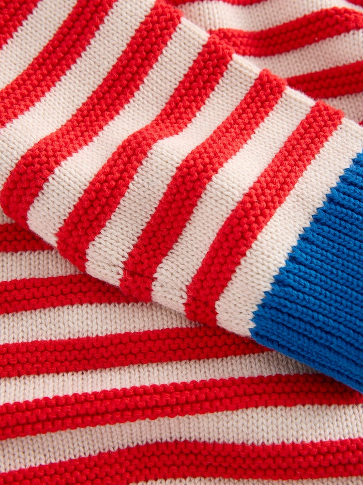 Boden Red Chunky Jumper - Image 3 of 3