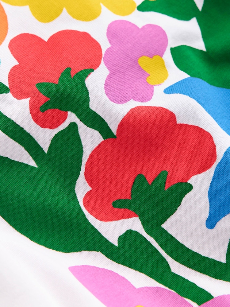 Boden White Short Sleeve Printed T-Shirt - Image 3 of 3 Boden White Short Sleeve Printed T-Shirt - Image 3 of 3