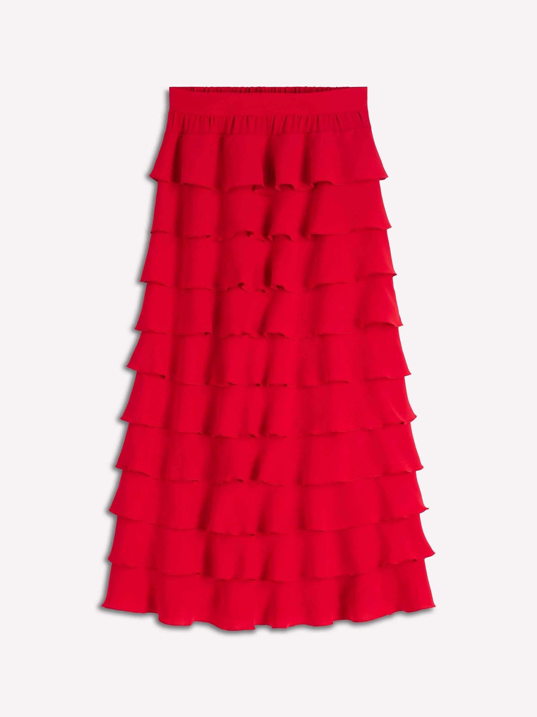 Buy Boden Red Tiered Maxi Skirt from Next USA