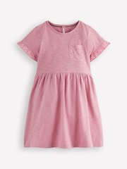 Boden Pink Broderie Pocket Jersey Dress - Image 1 of 2
