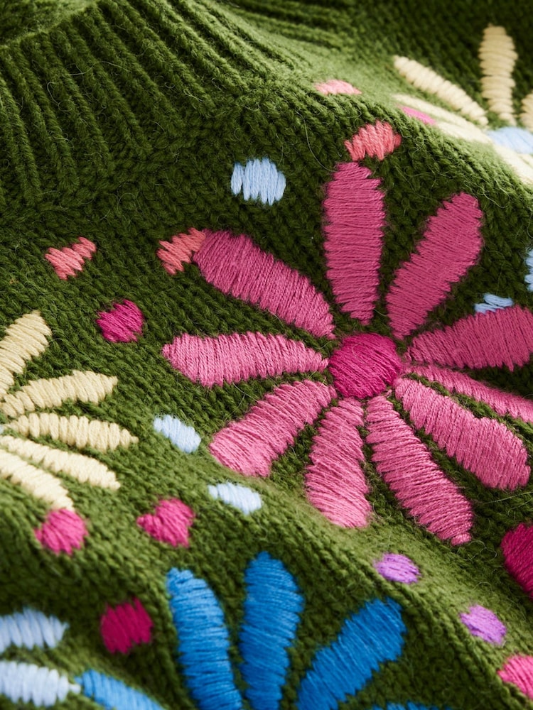 Boden Green Isa Embroidered Jumper - Image 7 of 7 Boden Green Isa Embroidered Jumper - Image 7 of 7