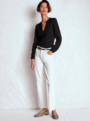 Boden Black Supersoft Notch Top - Image 4 of 6