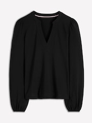 Boden Black Supersoft Notch Top - Image 6 of 6