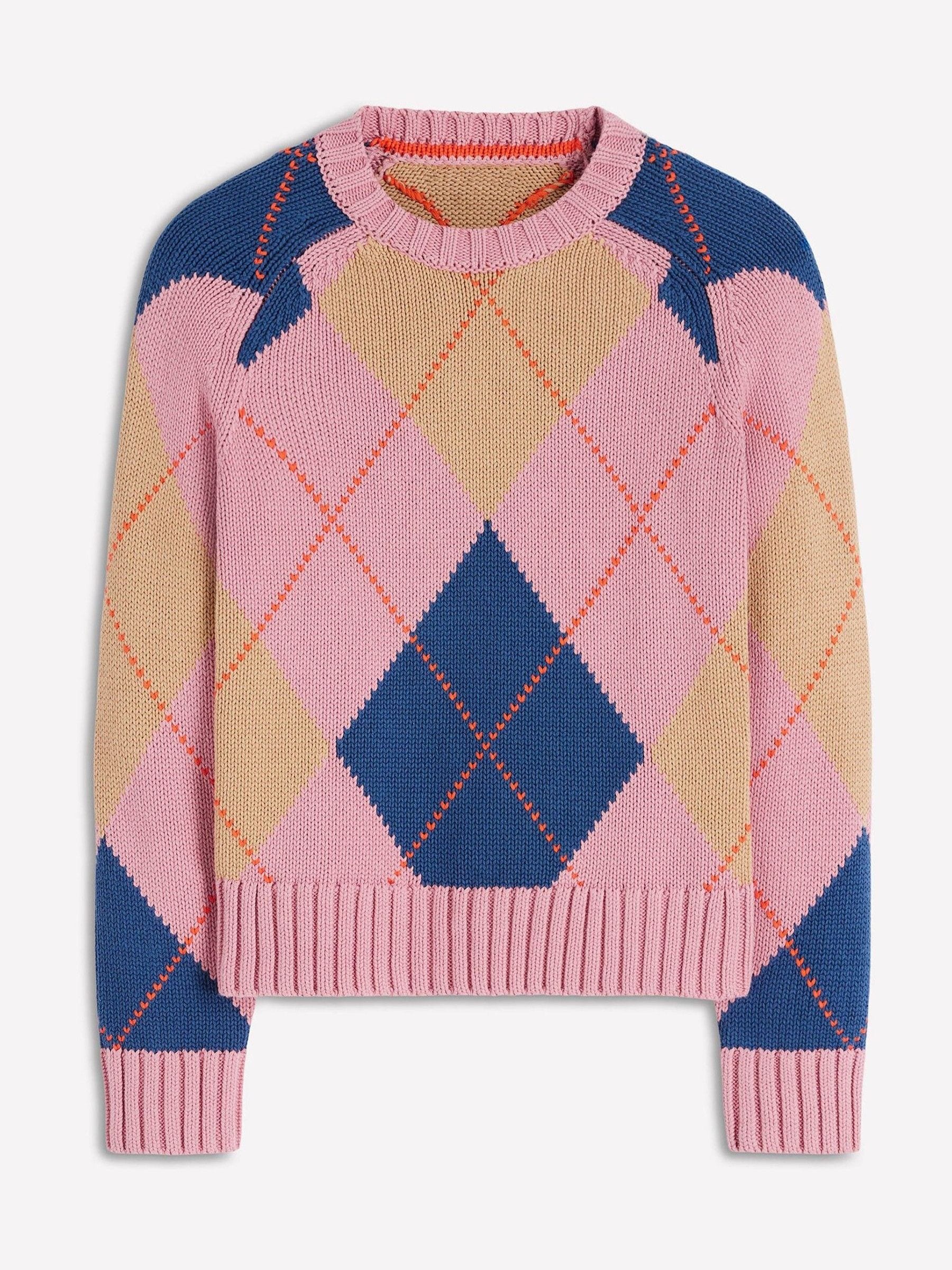 Buy Boden Pink Camilla Cotton Argyle Jumper from Next USA Buy Boden Pink Camilla Cotton Argyle Jumper from Next USA