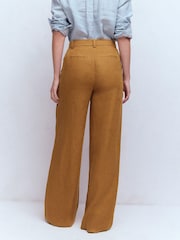 Boden Brown Belgravia Linen Trousers - Image 3 of 5