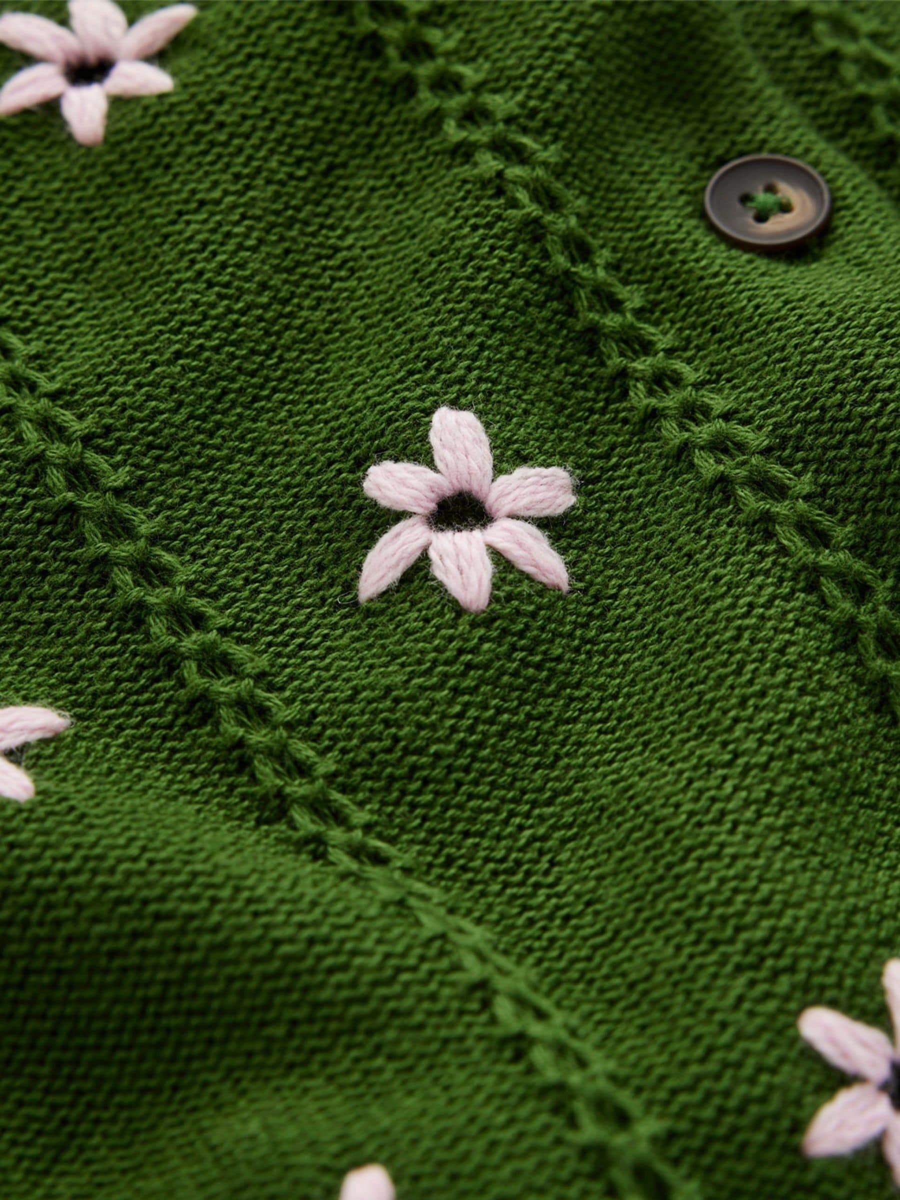 Buy Boden Green Valeria Crochet Trim Cardigan from Next USA