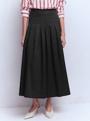 Boden Black Valentina Sateen Skirt - Image 1 of 5
