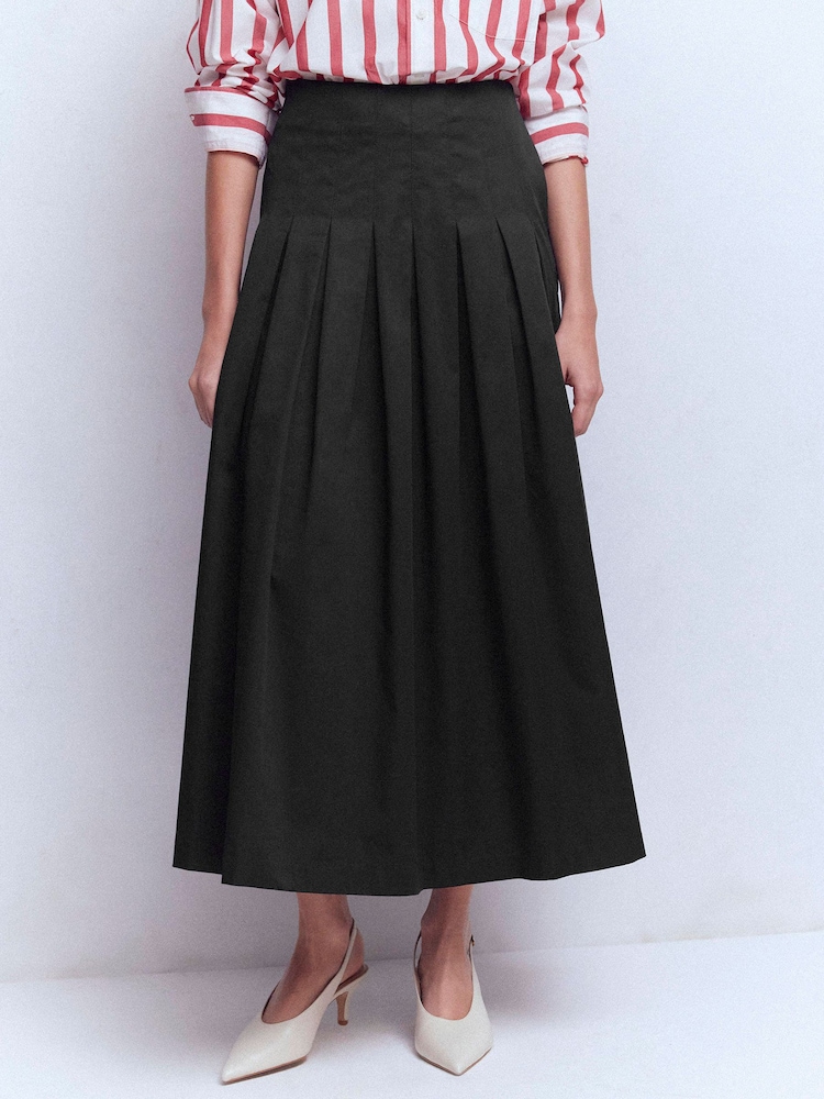 Boden Black Valentina Sateen Skirt - Image 1 of 5 Boden Black Valentina Sateen Skirt - Image 1 of 5