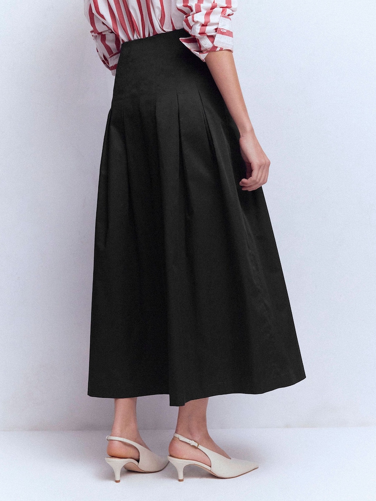 Boden Black Valentina Sateen Skirt - Image 2 of 5 Boden Black Valentina Sateen Skirt - Image 2 of 5