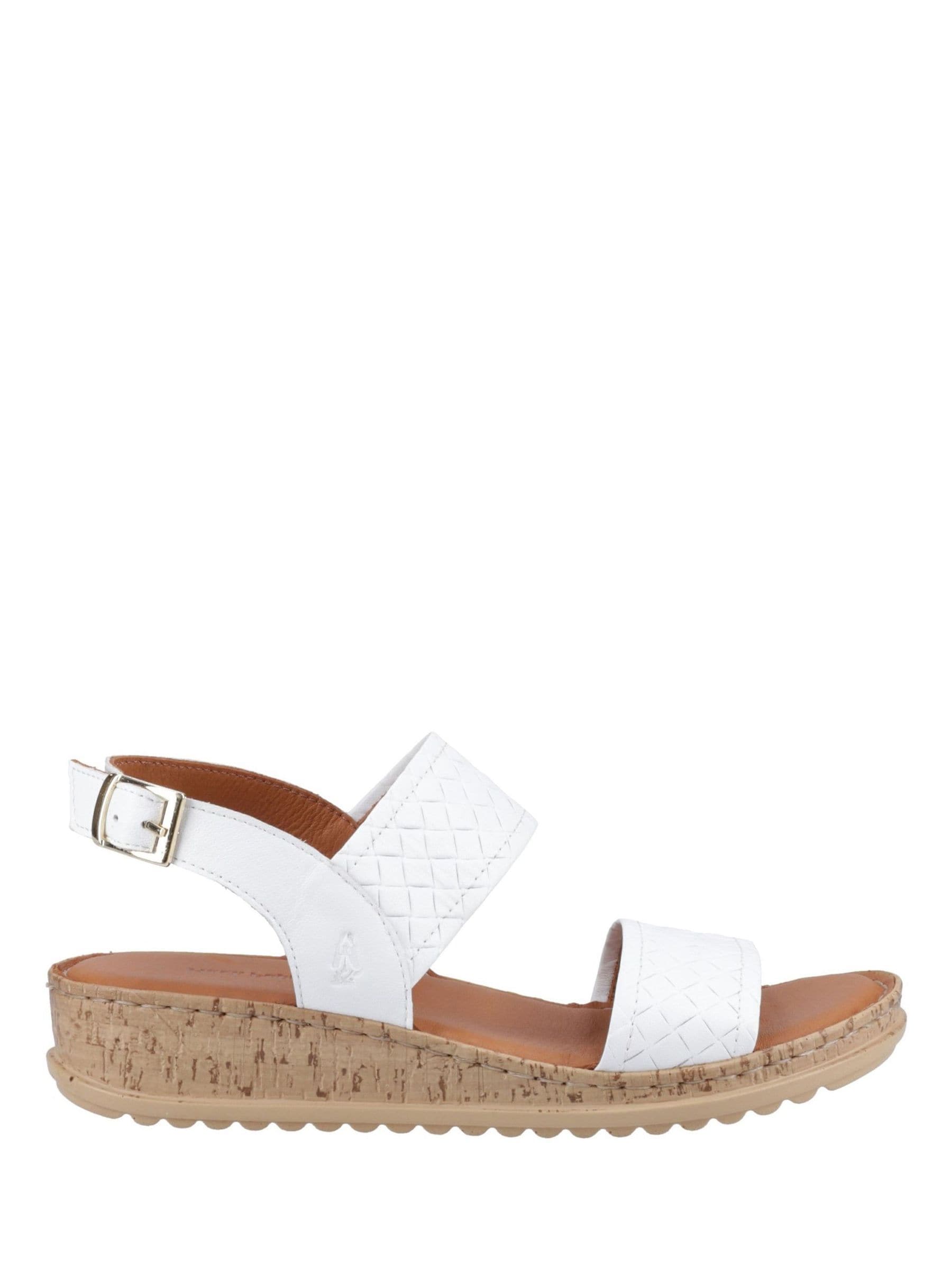 Hush Puppies Women's White Ebony Wide Fit Sandals