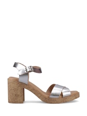 Hush Puppies Silver Georgia Cork Sandals - Image 1 of 5